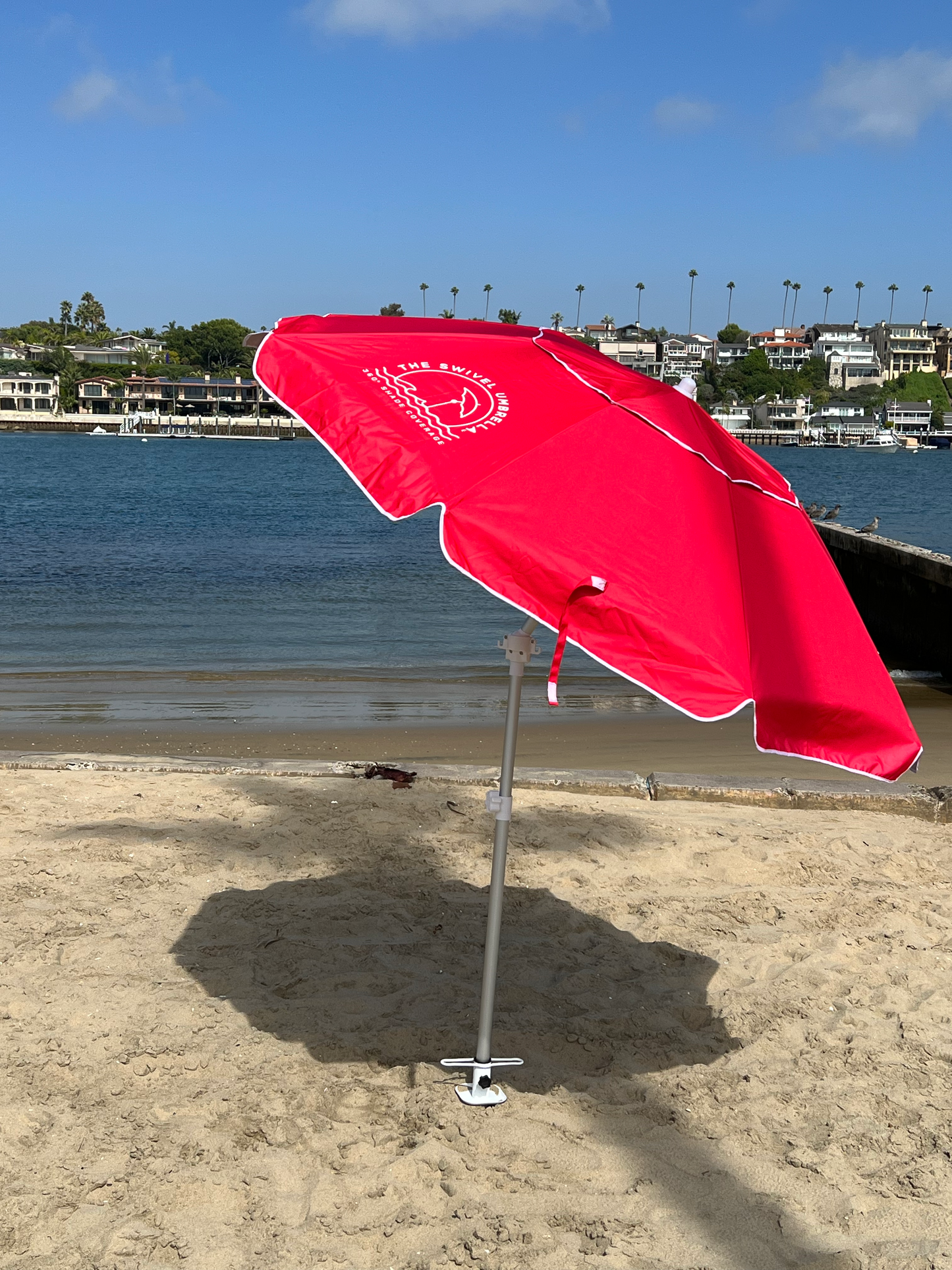 The Swivel Umbrella- Beach RED